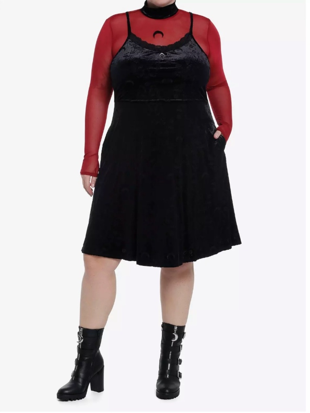 Pretty Guardian Sailor Moon Black Lady Velvet Dress ONLY Women's 3XL Lace